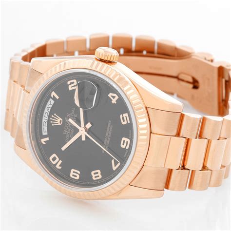 18k rose gold rolex chronometer|rolex gold dial.